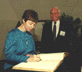 Marye Anne Fox signing the register for the National Academy of Sciences