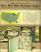 page from Sears Wallpaper and Wall Oilcloth catalog
