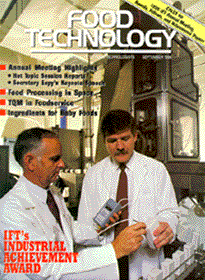 Cover of "Food Technology" journal of September 1994.  Features Hershell Ball and Kenneth Swartzel on the cover.