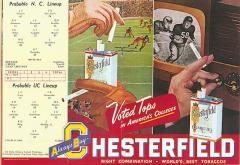 Football 1948 Chesterfield Ad.