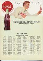 Football 1958 Coke Roster Ad.