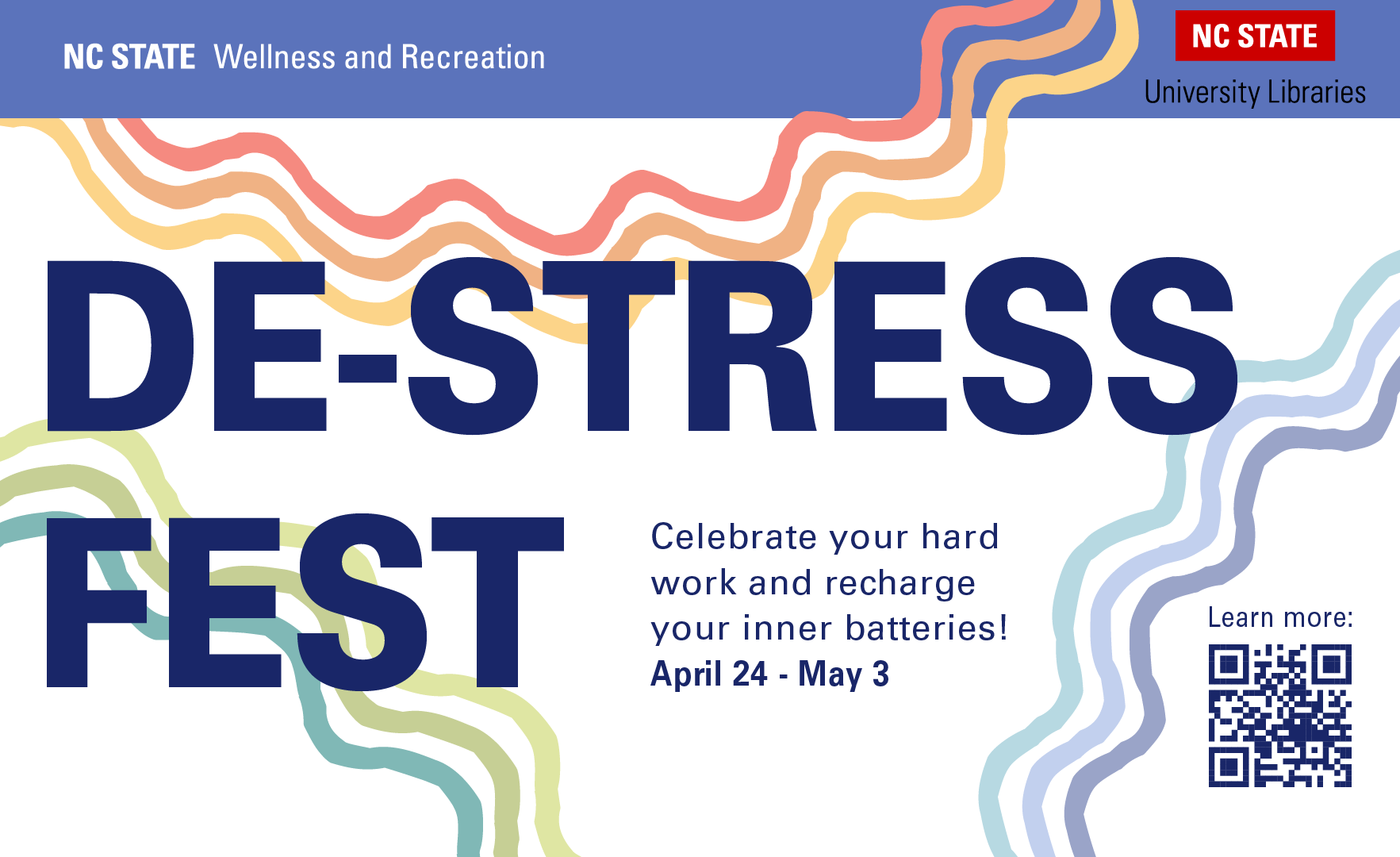 The Libraries has plenty of De-Stress Fest events to help get you through exams!