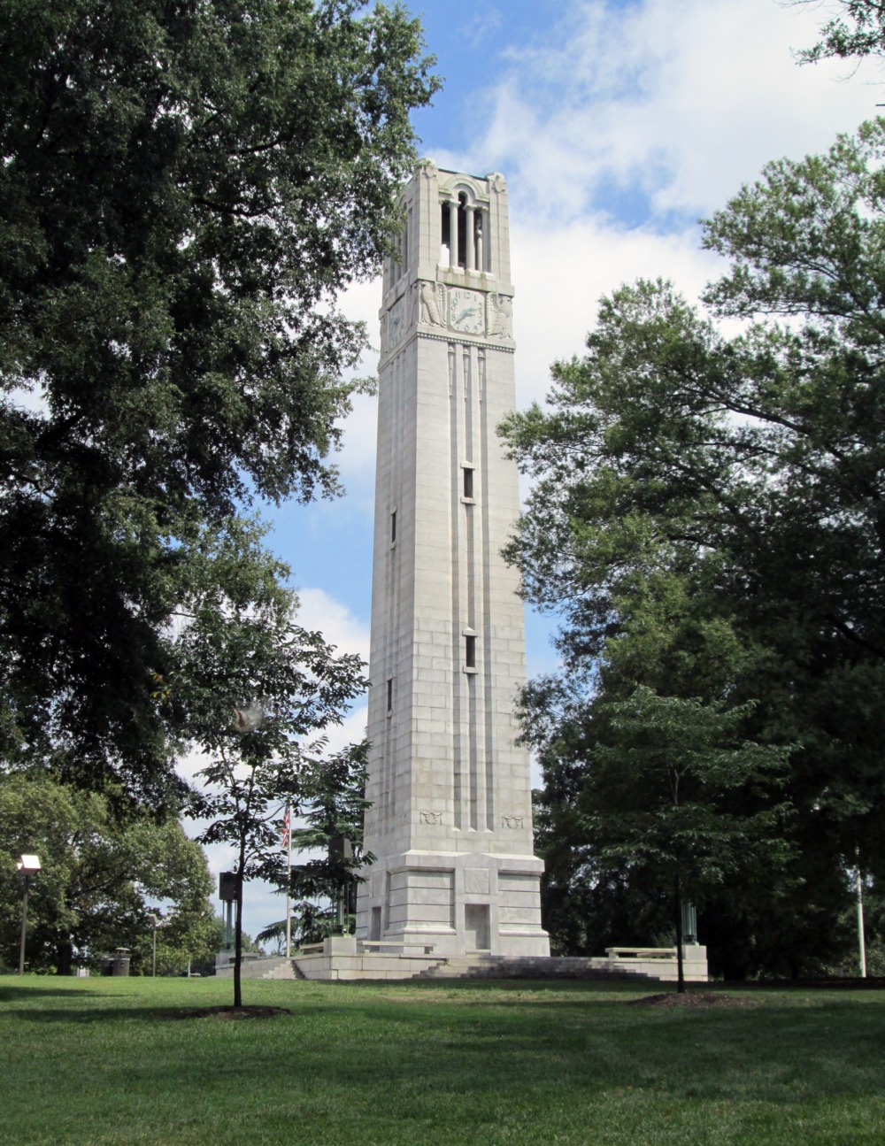 Memorial Bell Tower, August 2015.  Photo by Ed Funkhouser.