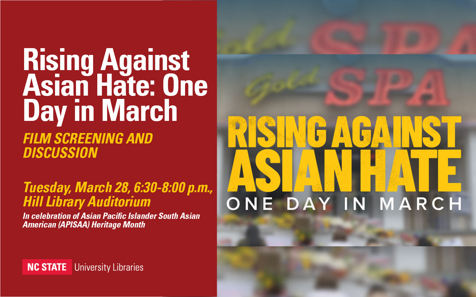 Title image for the film "Rising Against Asian Hate: One Day in March."