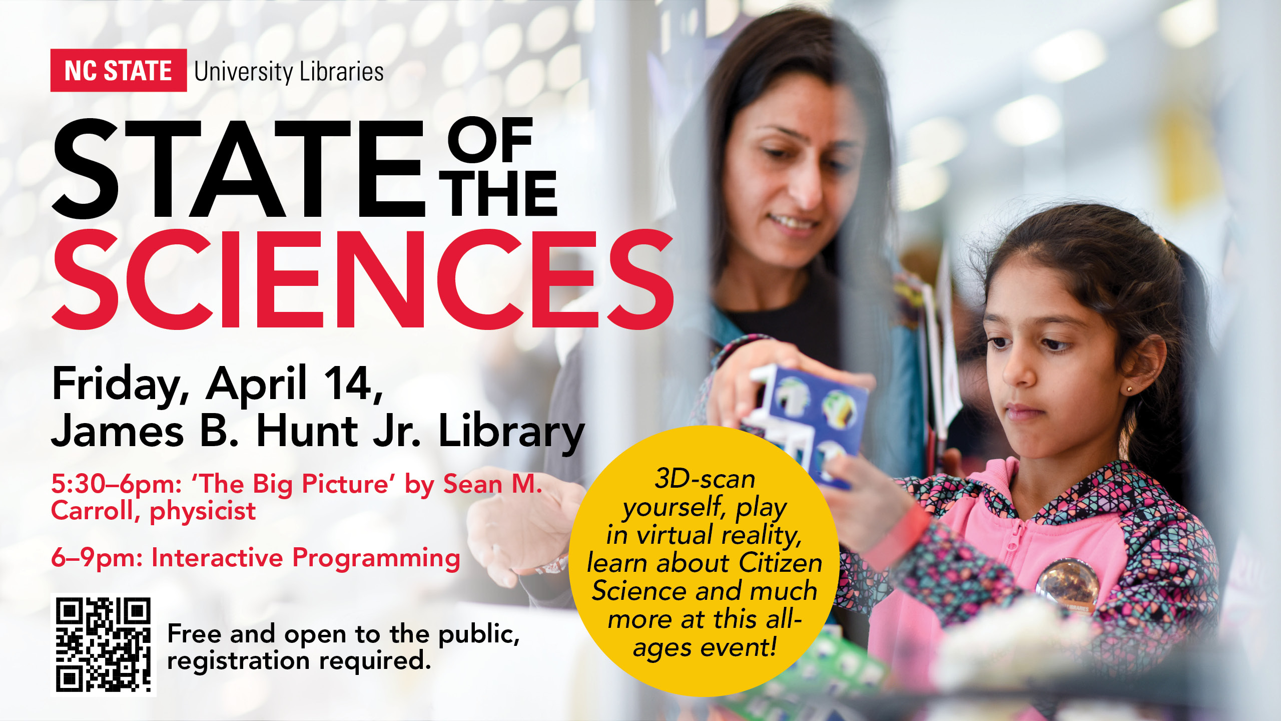 State of the Sciences, Friday, April 14 at the Hunt Library