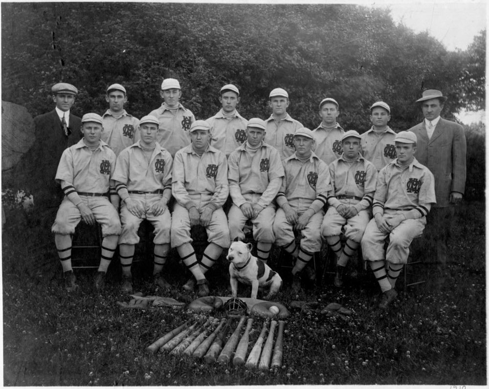Togo, pictured here with the 1910 baseball team.