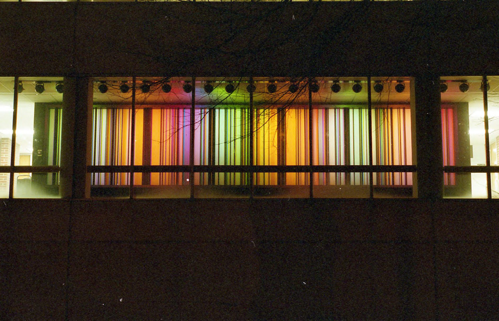 Color Wall (1972) by Professor Joe Cox located in the D.H. Hill Jr. Library.