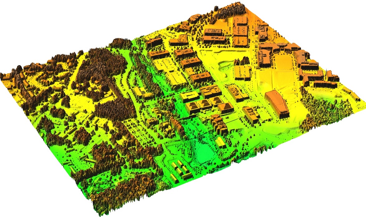 digital surface model of NC State Centennial campus
