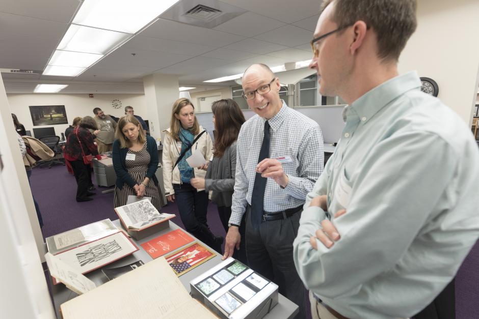 Todd Kosmerick discusses examples of the range of material included in the University Archives.