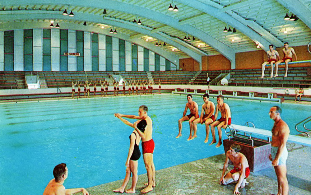 Natatorium Carmichael Gymnasium North Carolina State College postcard
