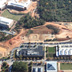 Aerial view of the James B Hunt Jr. Library building site, looking east, November 2009.