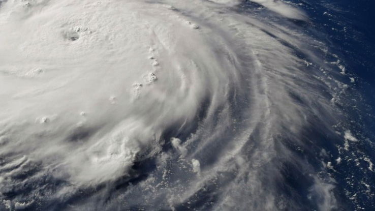Aerial image of hurricane.