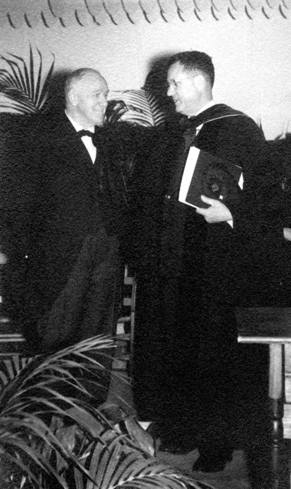 Black and white photo of Josephus Daniels and John W. Harrelson, undated.