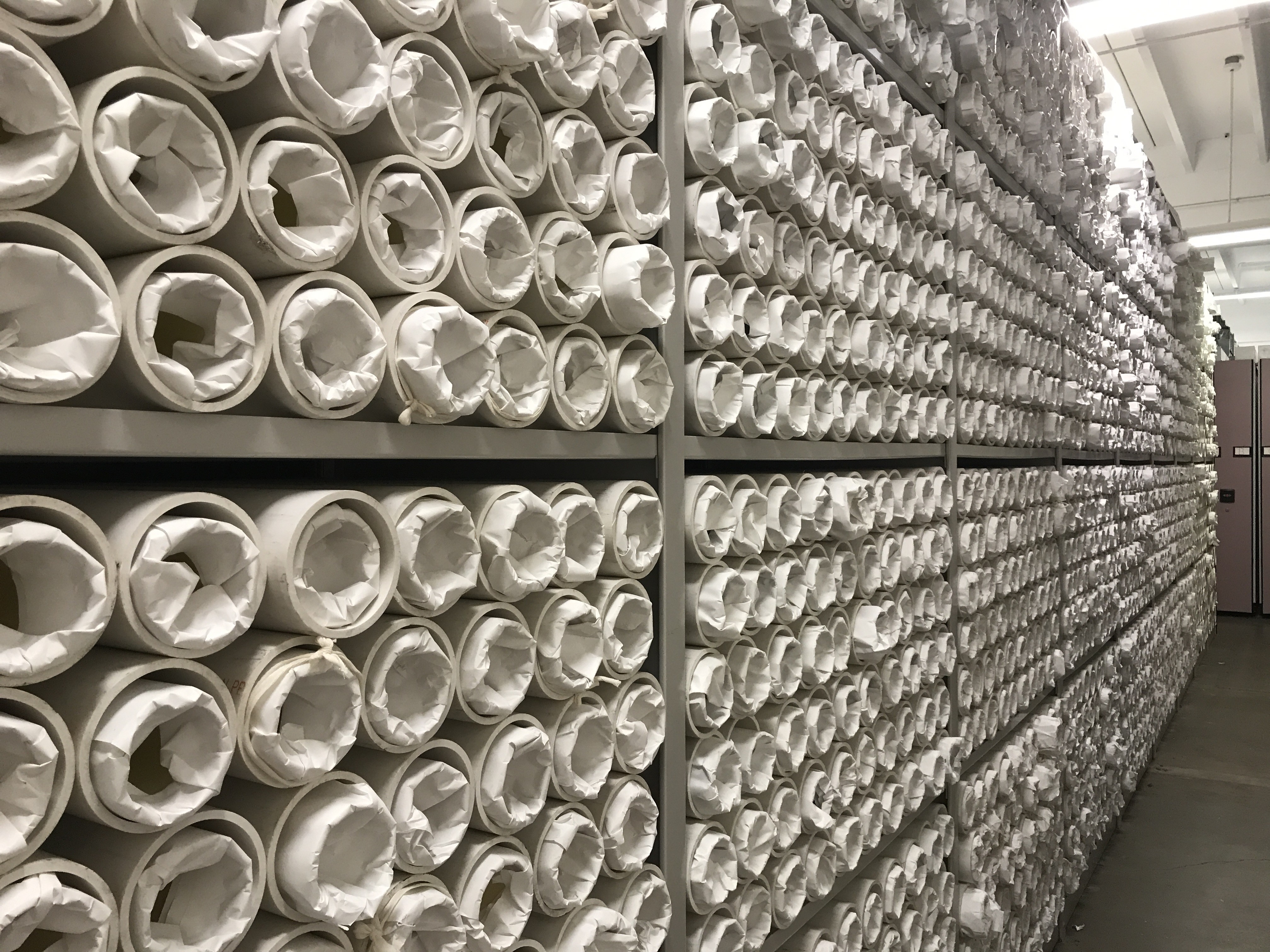 Storage of rolled drawings