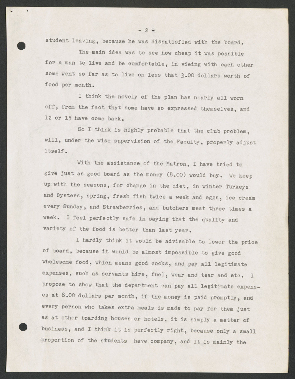 A scan of the second page of a typed letter from B.S. Skinner to President Holladay, dated June 12th, 1895.