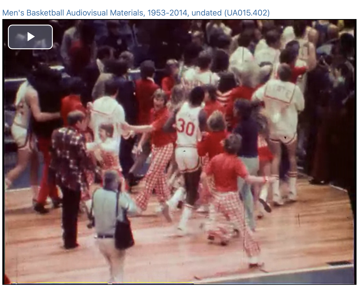 NCAA Basketball Final Four Game, NC State vs. UCLA, March 23, 1974