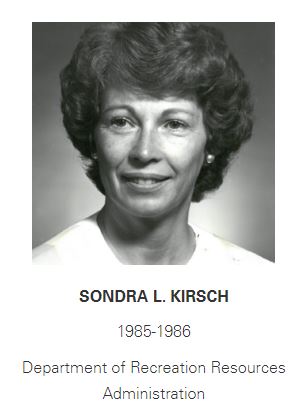 Sondra L. Kirsch, Associate Professor of the Recreation Resources Administration, became the first woman chair of the NC State Faculty Senate in 1985.