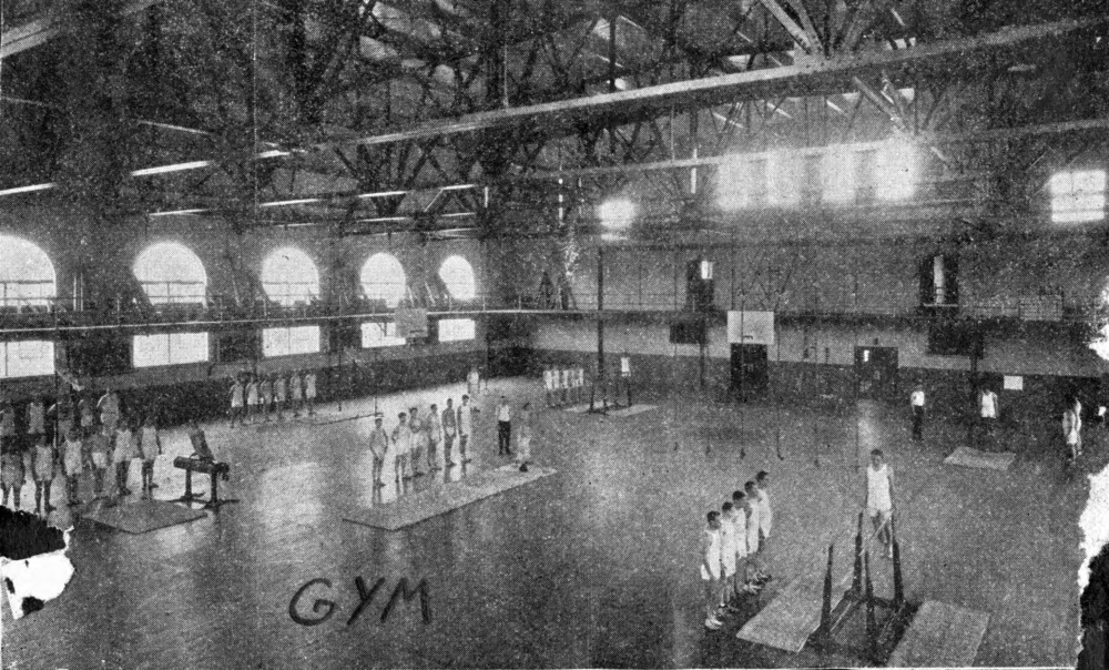 Thompson Gym, interior, circa 1925 to 1930