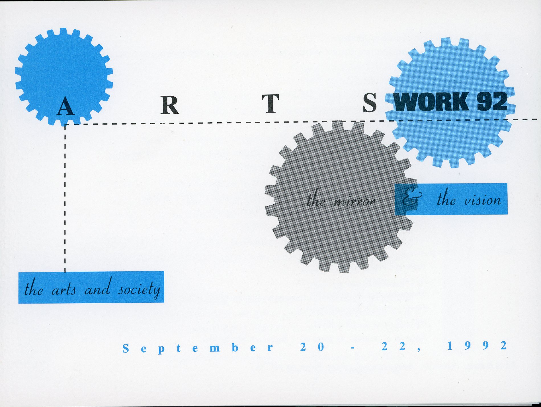Event calendar for "ARTSWORK 92", September 20-22, 1992
