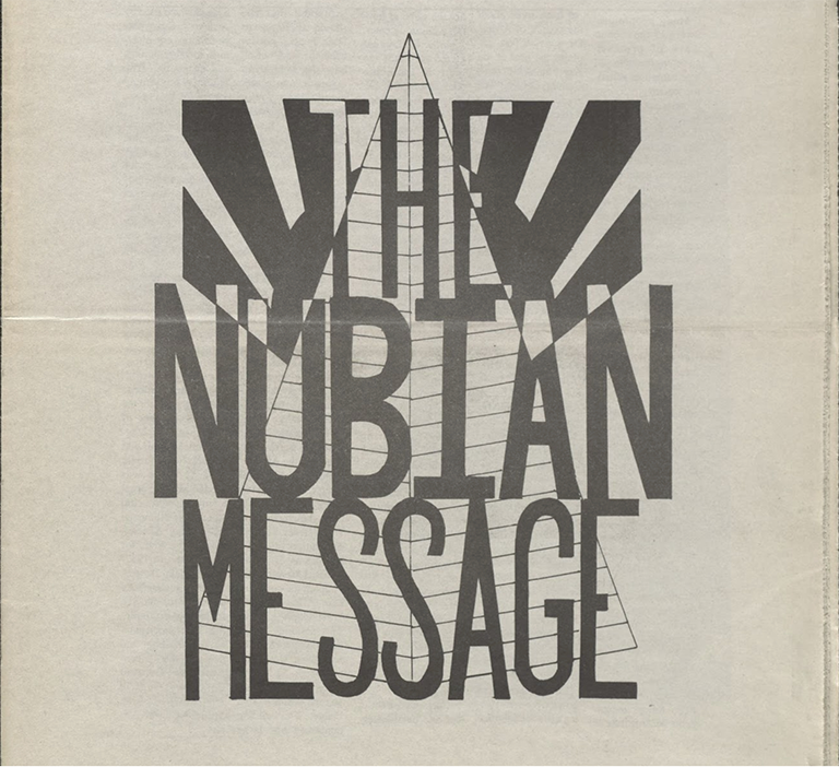 Photo of a cover of the Nubian Message from November 1992
