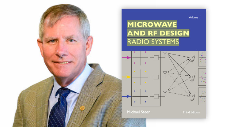 Professor Michael Steer and his "Microwave and RF Design Radio Systems" textbook