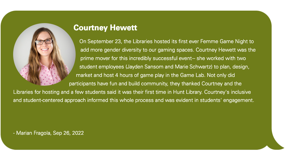 an image of a shout out for Courtney Hewett