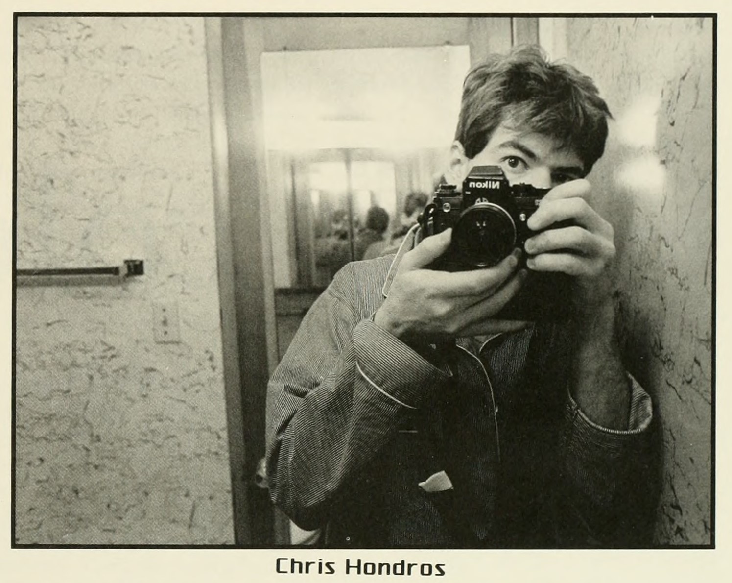 Chris Hondros self-portrait, for the 1992 Agromeck