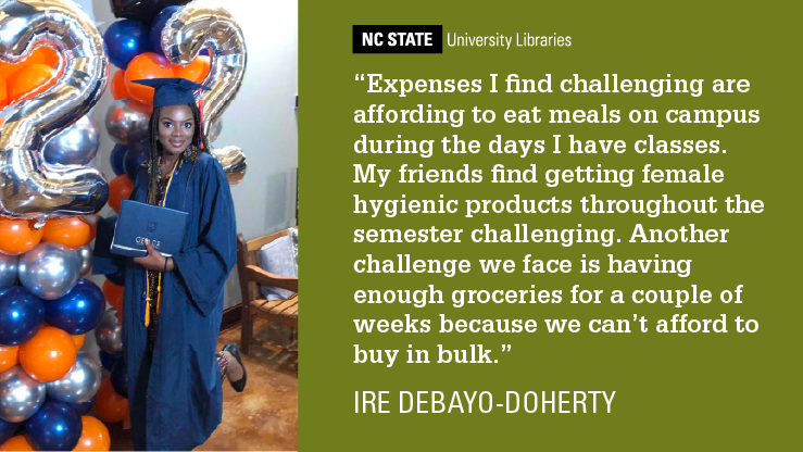 Libraries student scholarship awardee Ire Debayo-Doherty.