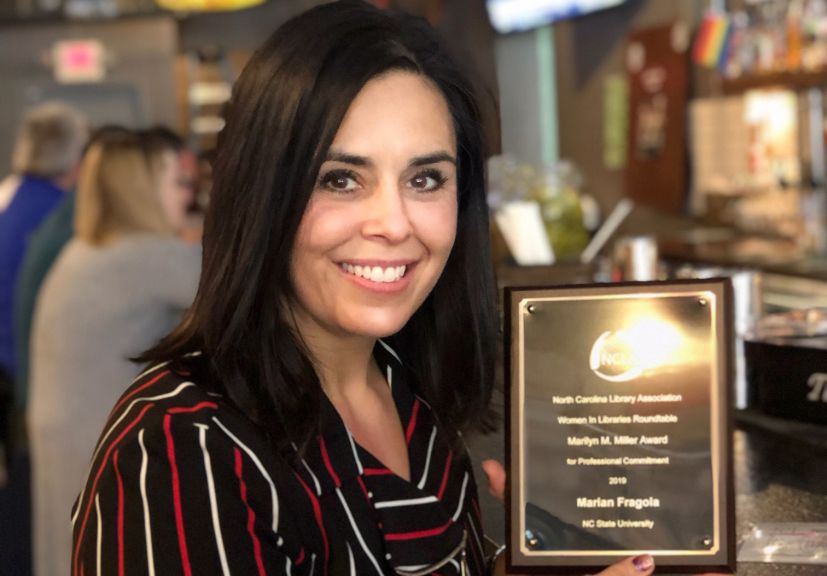 Marian Fragola with the 2019 Marilyn L. Miller Award