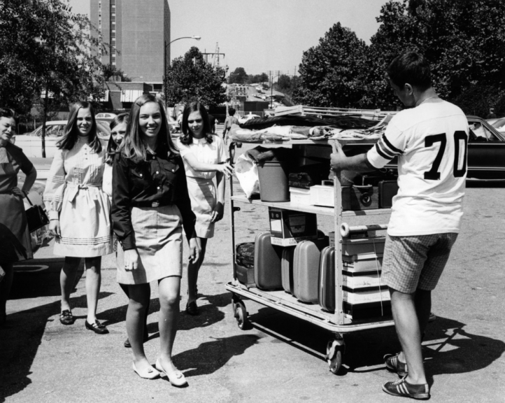 Students move in, 1973