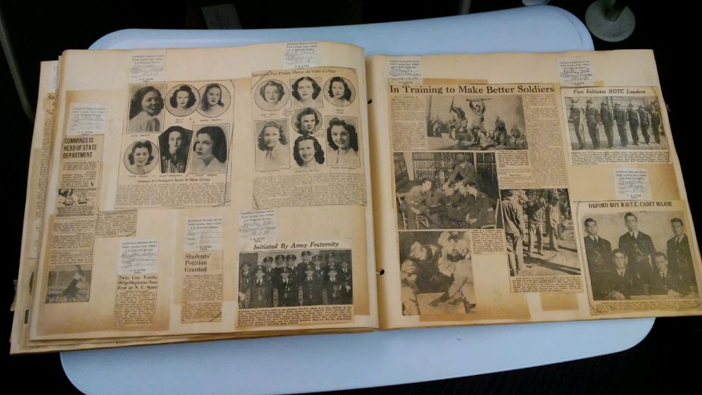 Scrapbook of newsclippings on students, alumni, and faculty, 1942 (Office of Public Affairs Records, Oversizeflatbox 55)