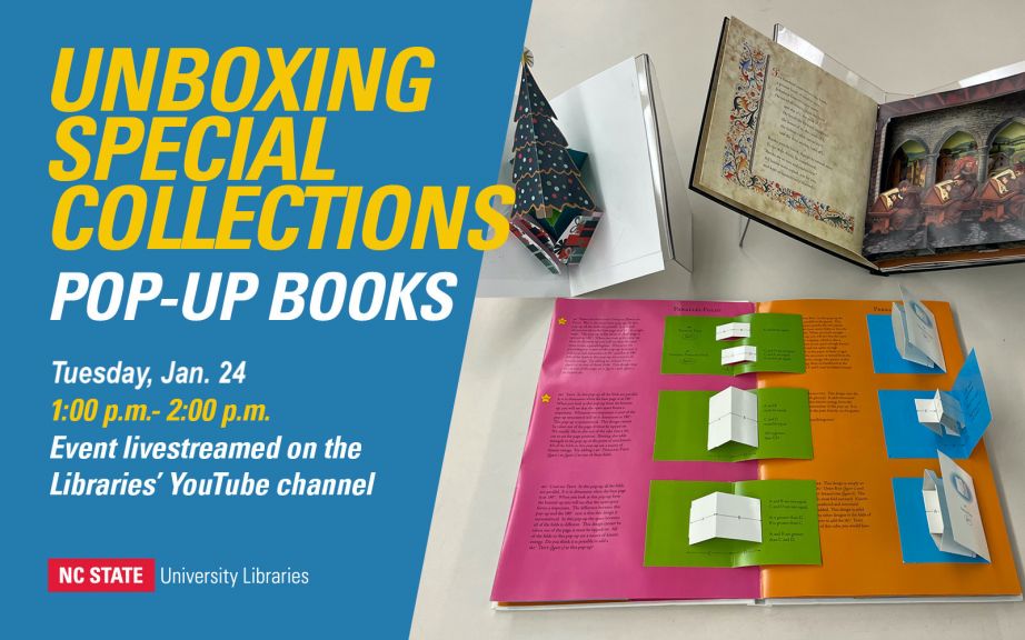 Announcement for Pop-Up Books unboxing on Jan. 24.