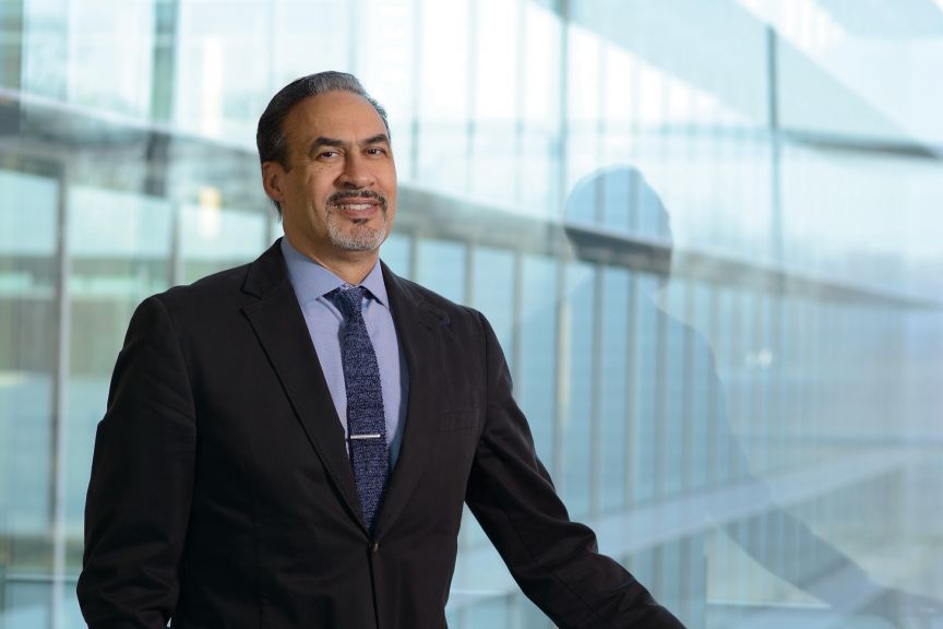 Phil Freelon in his Durham office