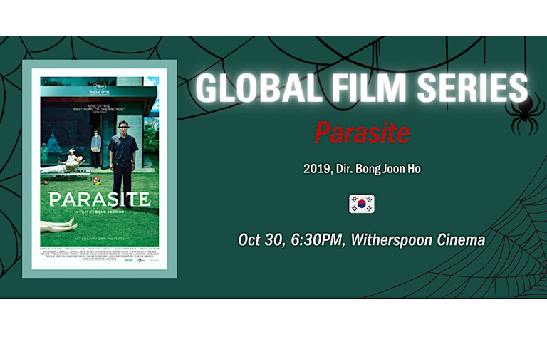 The Global Film Series screens the Oscar-winning "Parasite" on Oct. 30.