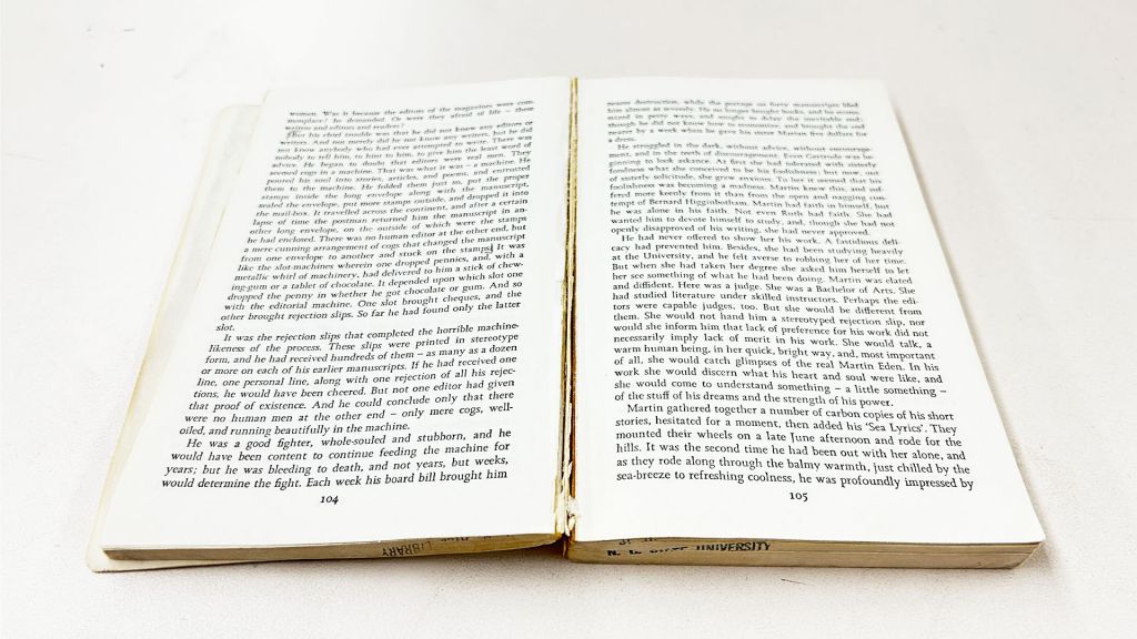 The text block of a book has split and requires repair
