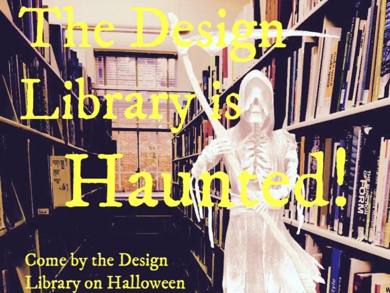 Come by the Design Library on Halloween