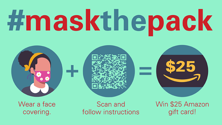 #MaskthePack rewards students observing campus safety guidelines