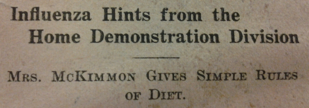 From Extension Farm-News, 26 Oct. 1918