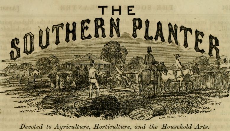 Masthead of The Southern Planter, April 1859.