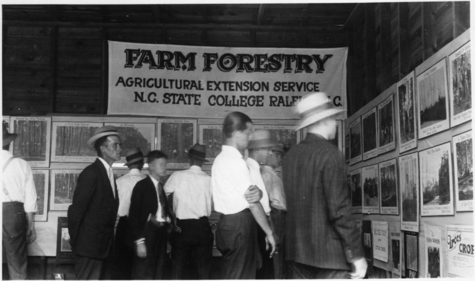 An exhibit of Farm Forestry Extension photographs from the 1920s