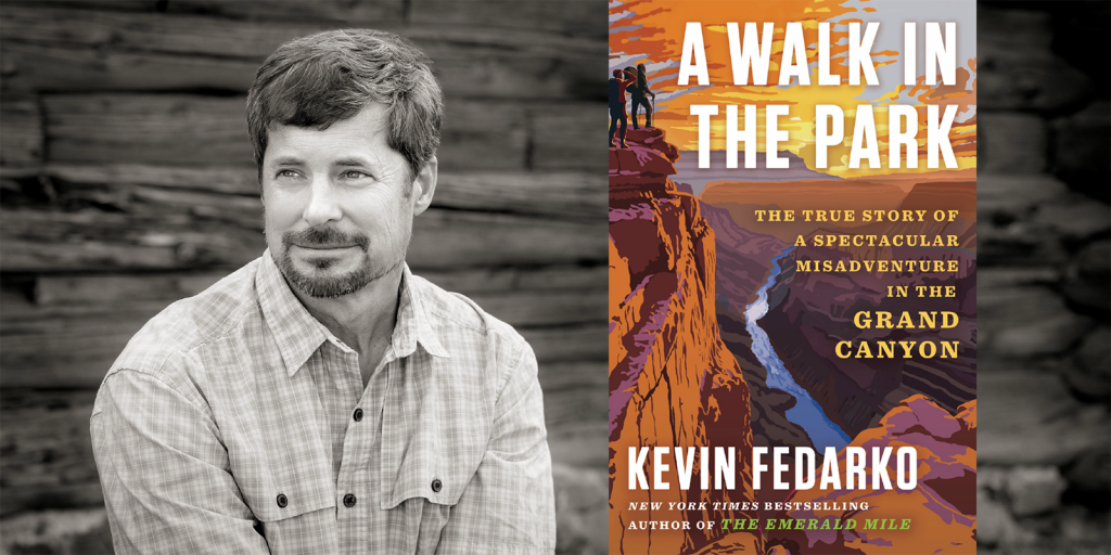 Photo of Kevin Fedarko and the book cover