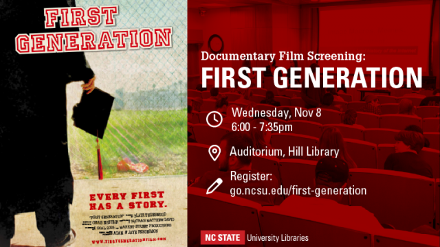The Libraries screens the documentary "First Generation" on Nov. 8.