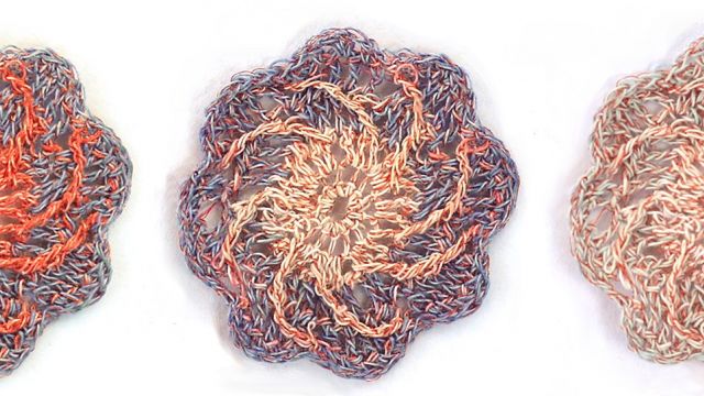 Three crocheted designs
