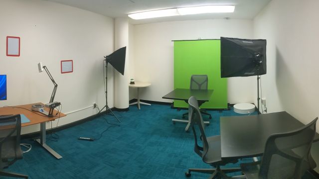A panoramic view of the contents of the Hill Live Capture Studio