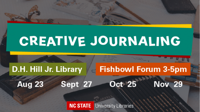 Creative Journaling events at the Hill Library this fall