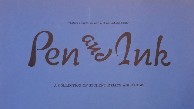 Cover of "Pen and Ink: A Collection of Student Essays and Poems", 1942 (UA 120.012, Box 14, Folder 23)