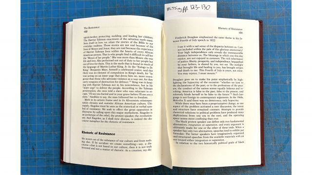 A damaged book has been sent to Preservation because multiple pages were torn out.
