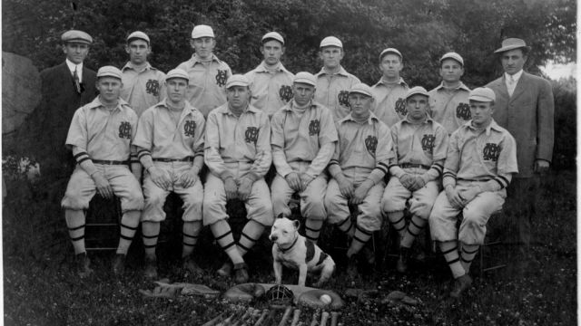 Togo, pictured here with the 1910 baseball team.