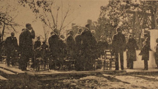 Dedication of NC State University's Memorial Belltower, 10 Nov. 1921