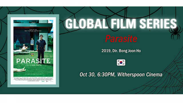 The Global Film Series screens the Oscar-winning "Parasite" on Oct. 30.